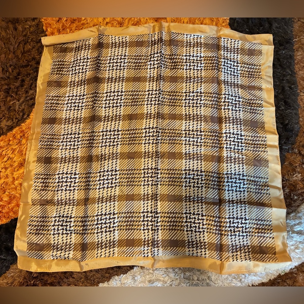 Vintage 1960s, glentex, Plaid, Fashion Scarf